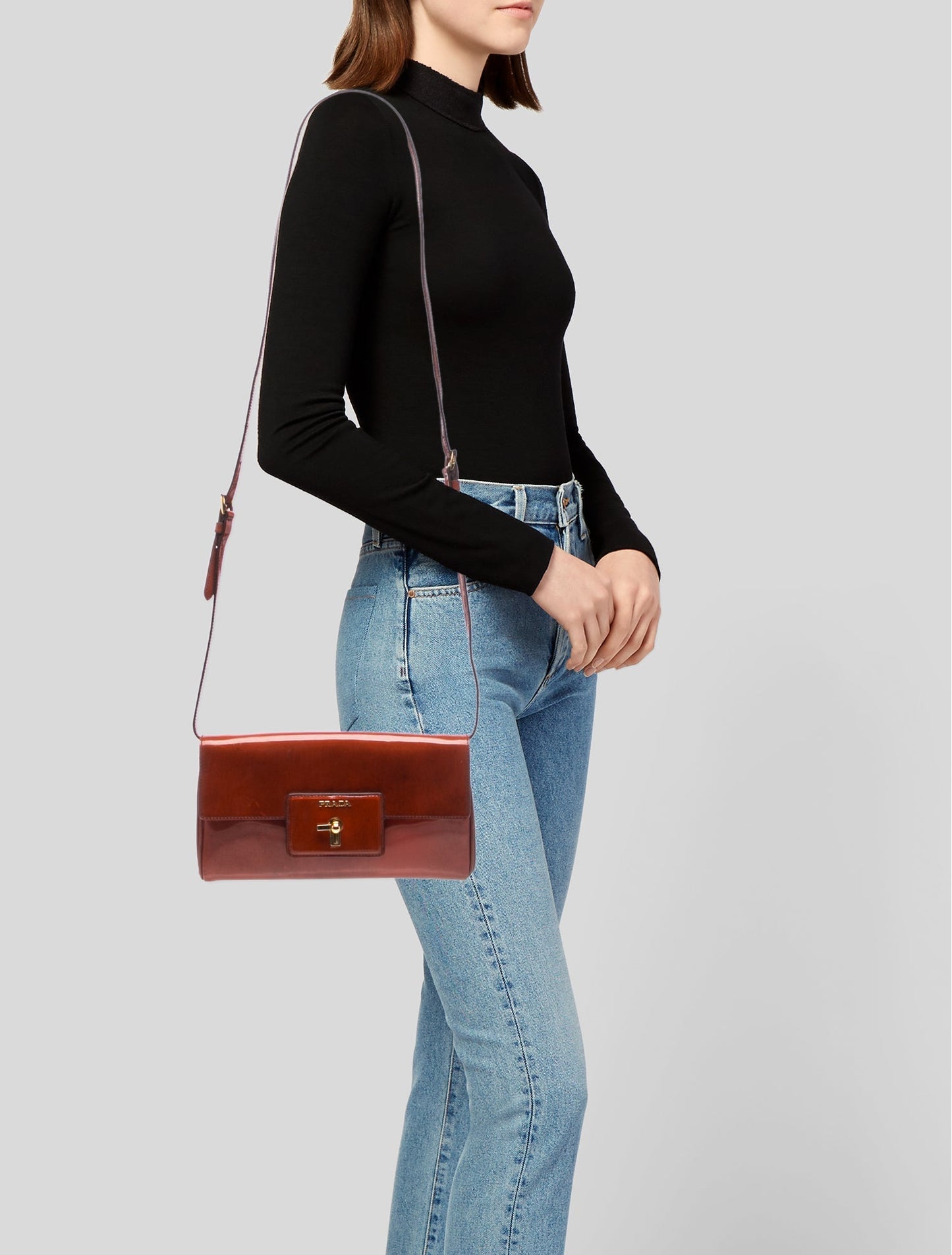 Prada Spazzolato Leather Crossbody Bag