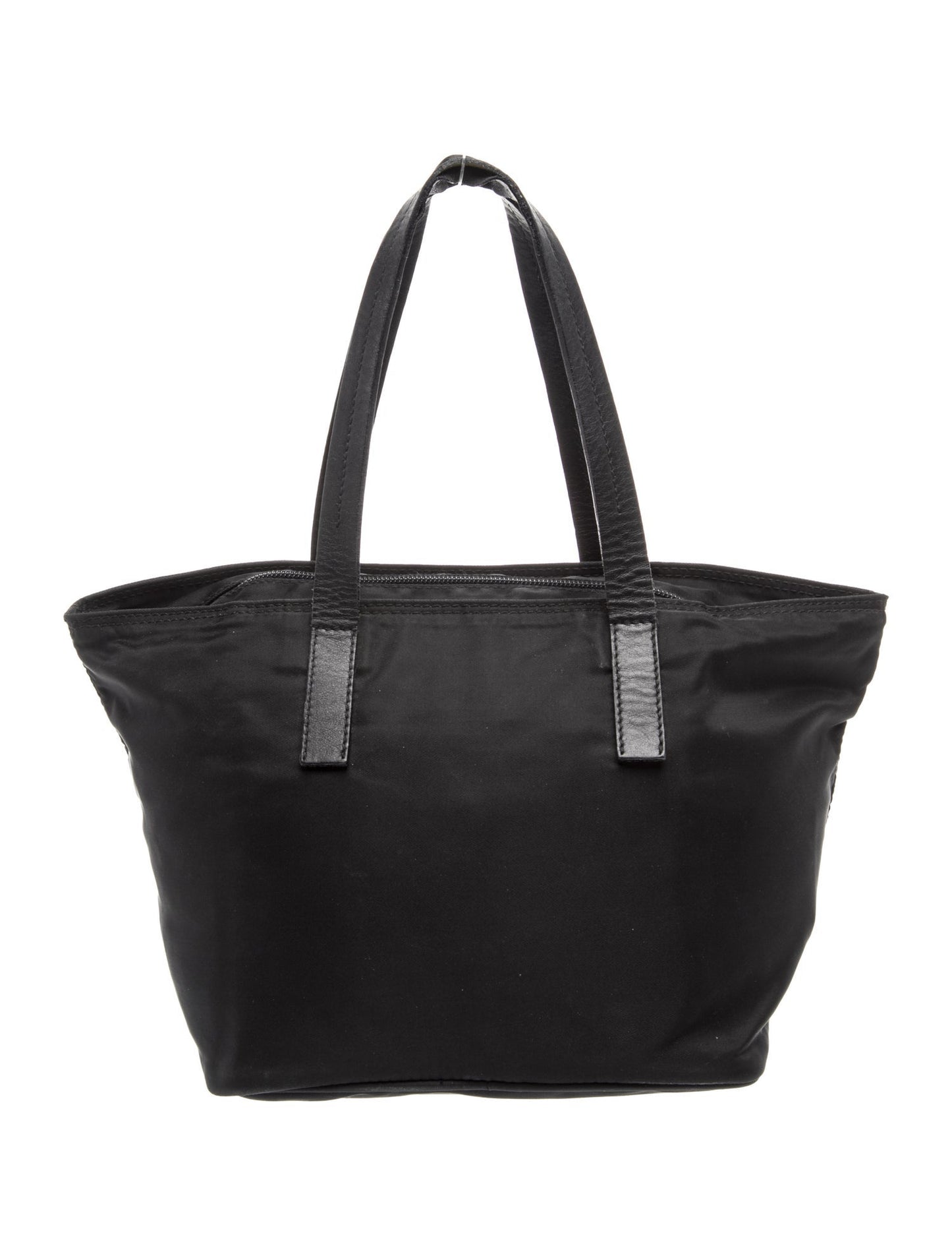 Prada Enameled Metal Triangle Top Handle Bag