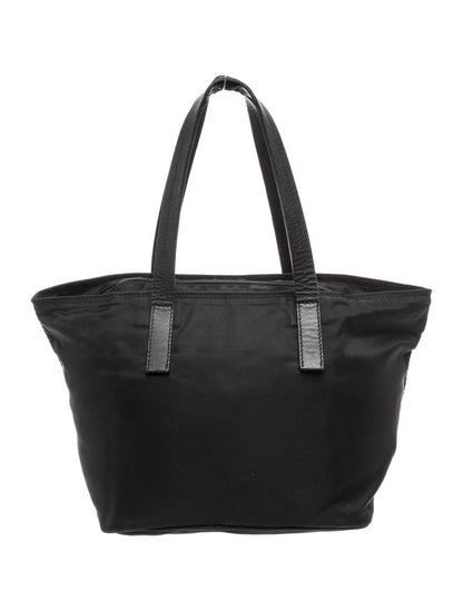 Prada Enameled Metal Triangle Top Handle Bag