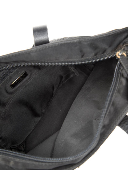 Prada Enameled Metal Triangle Top Handle Bag