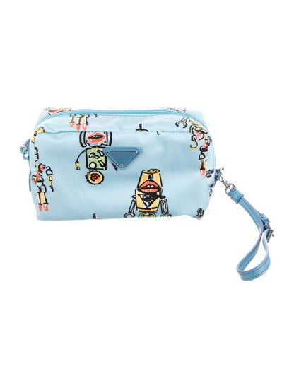 Prada Tessuto Stampata Robo Cosmetic Pouch