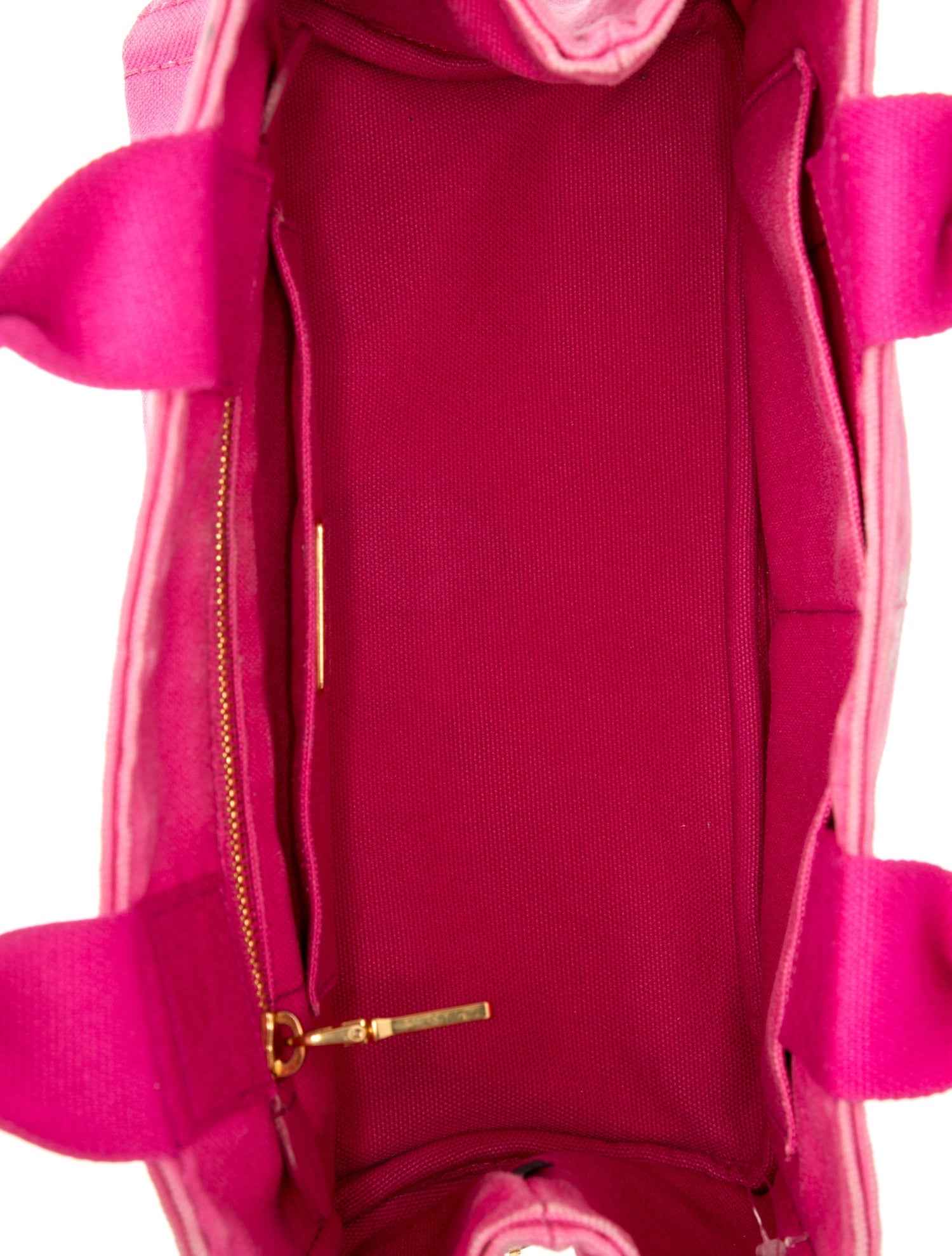 Prada Enameled Metal Triangle Canvas Tote