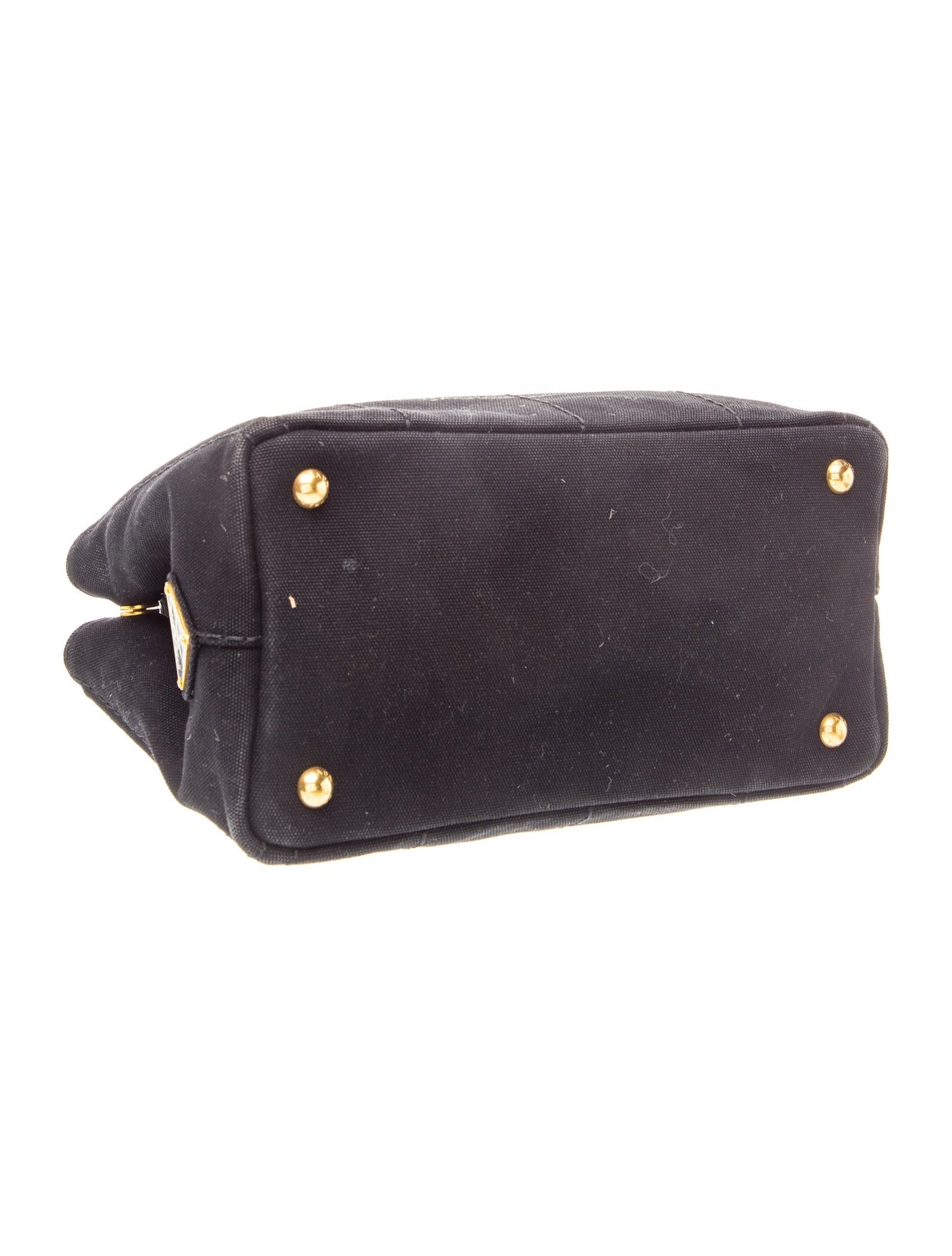 Prada Enameled Metal Triangle Top Handle Bag