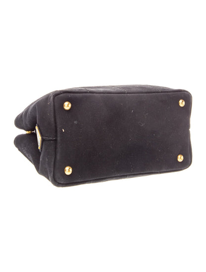 Prada Enameled Metal Triangle Top Handle Bag