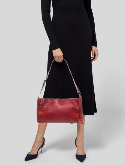 Prada Saffiano Leather Leather Shoulder Bag