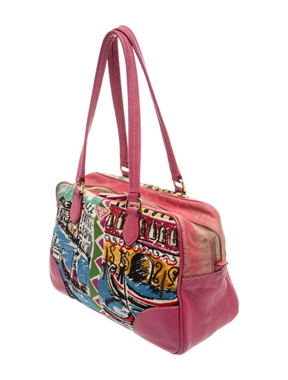 Prada City Calf Leather Bauletto