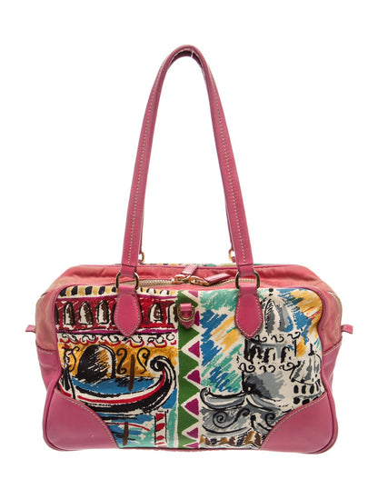 Prada City Calf Leather Bauletto