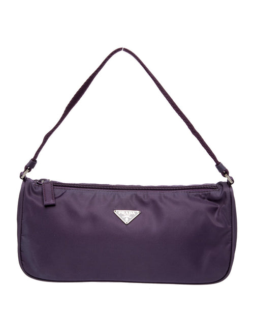 Prada Enameled Metal Triangle Top Handle Bag