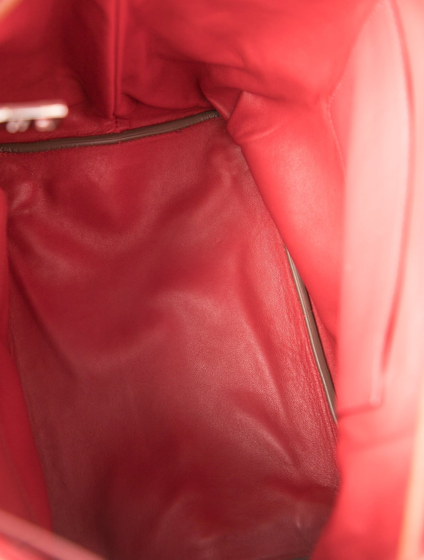 Prada Enameled Metal Triangle Bucket Bag