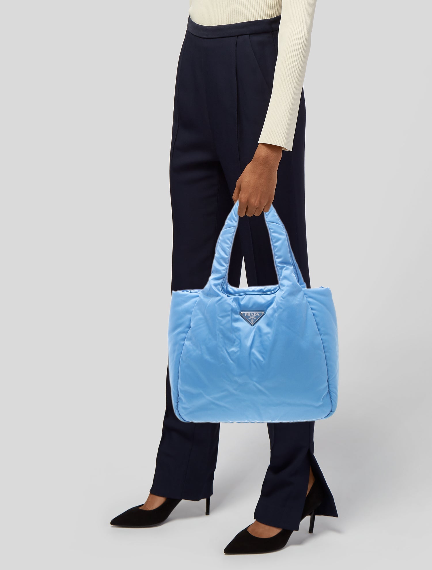 Prada Nylon Padded Re-Nylon Tote Large
