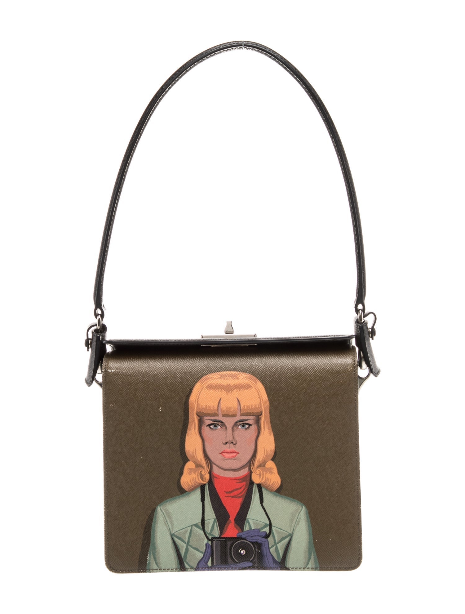 Prada Saffiano Lux Leather Girl Shoulder Bag