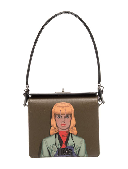 Prada Saffiano Lux Leather Girl Shoulder Bag