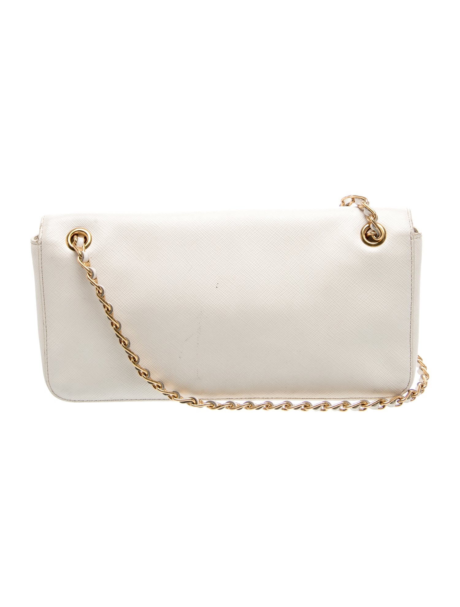 Prada Enameled Metal Triangle Shoulder Bag