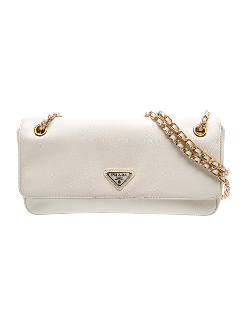Prada Enameled Metal Triangle Shoulder Bag
