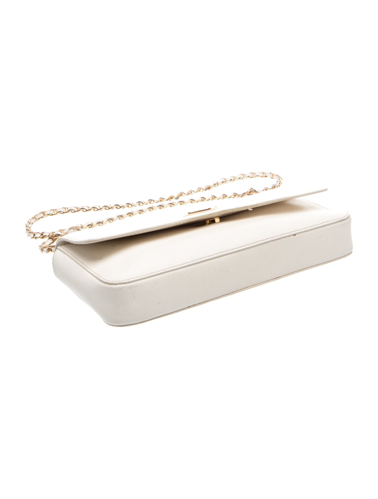 Prada Enameled Metal Triangle Shoulder Bag