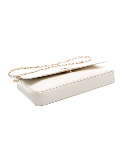 Prada Enameled Metal Triangle Shoulder Bag