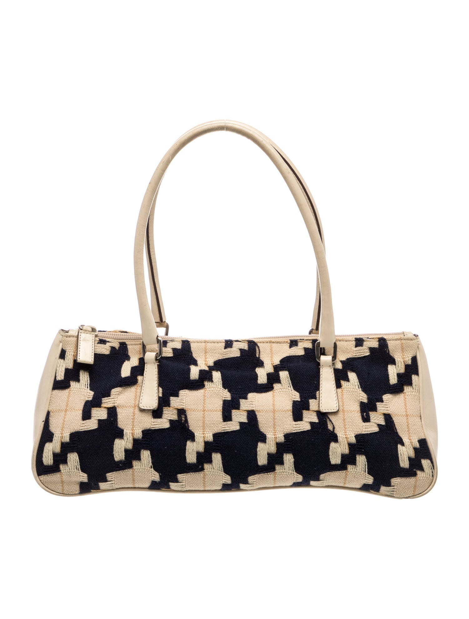 Prada Enameled Metal Triangle Shoulder Bag