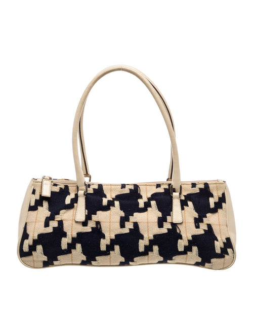 Prada Enameled Metal Triangle Shoulder Bag