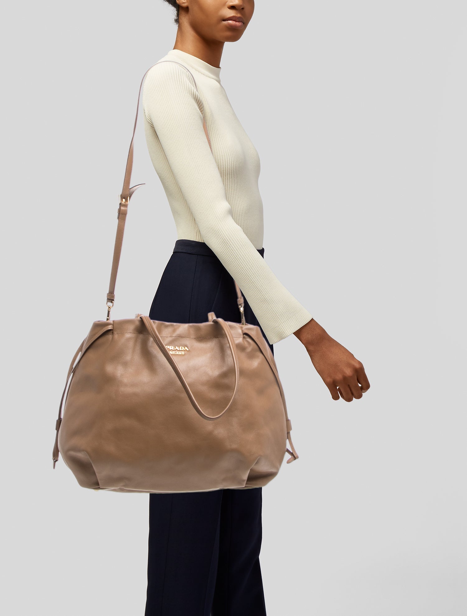 Prada Soft Calf Leather Tote