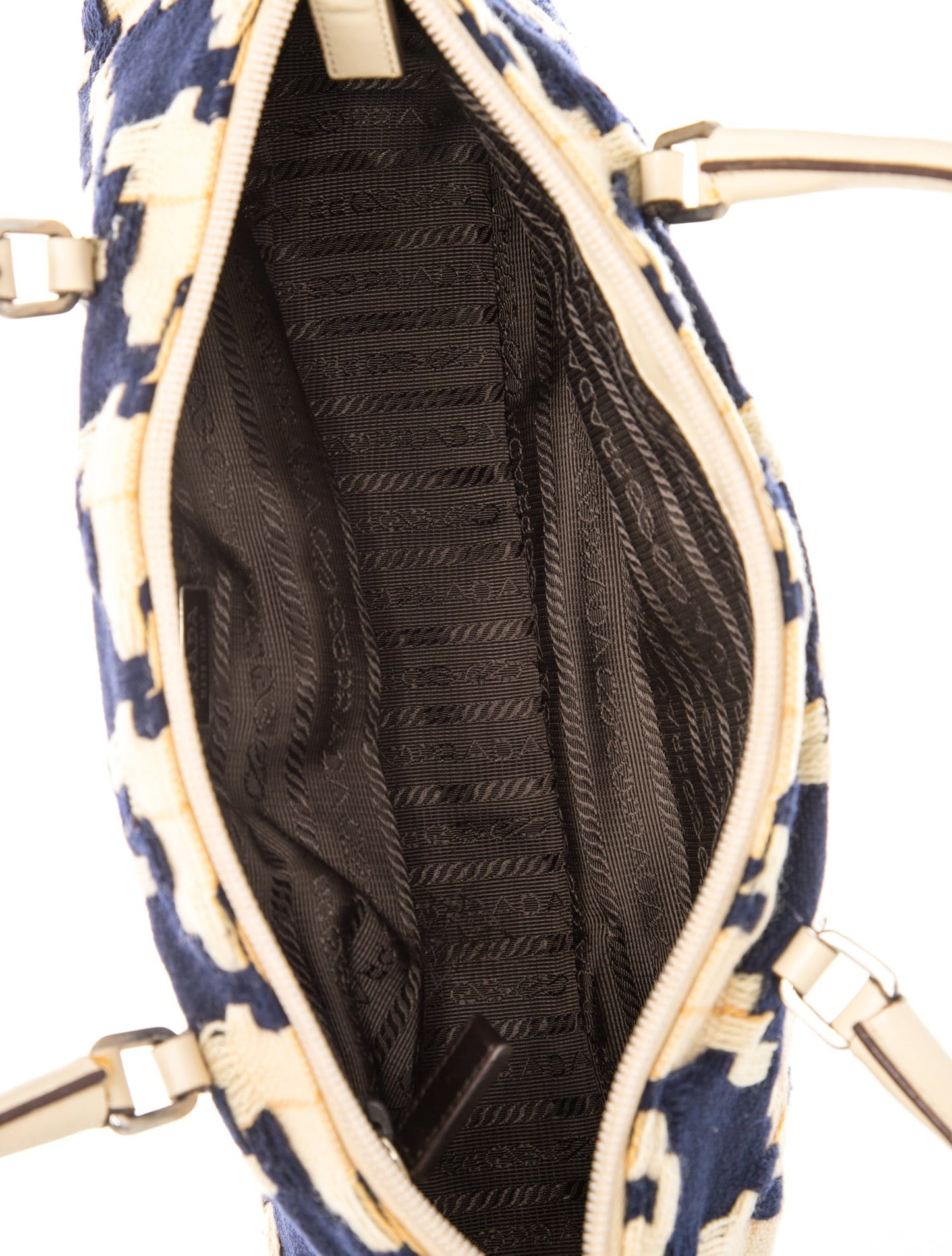 Prada Enameled Metal Triangle Shoulder Bag