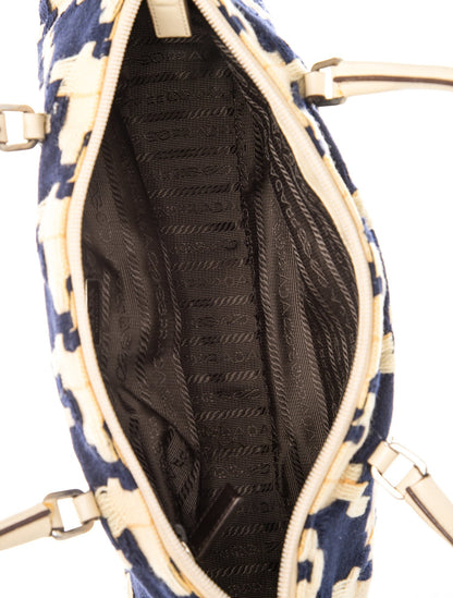 Prada Enameled Metal Triangle Shoulder Bag
