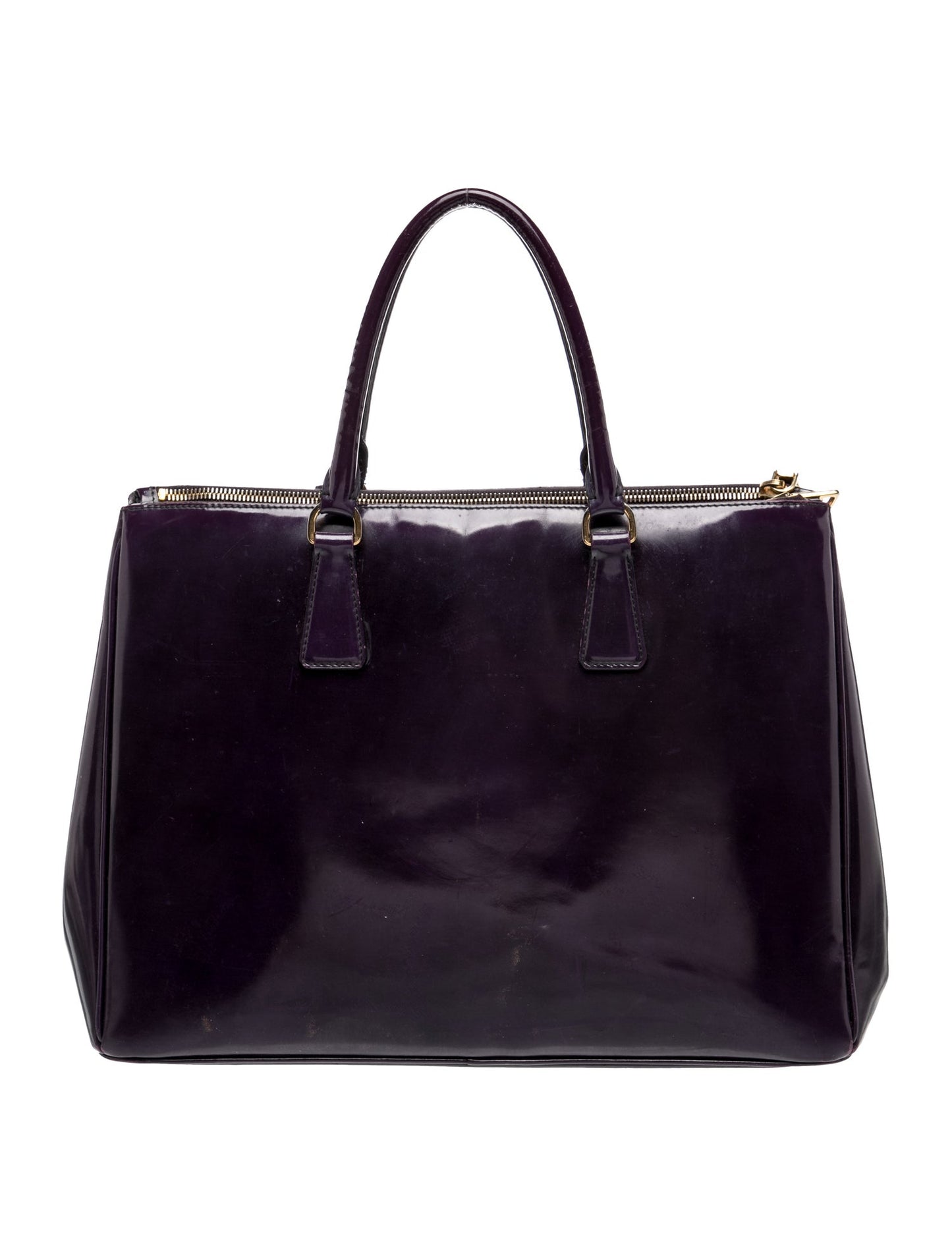 Prada Patent Leather Galleria Double Zip Large