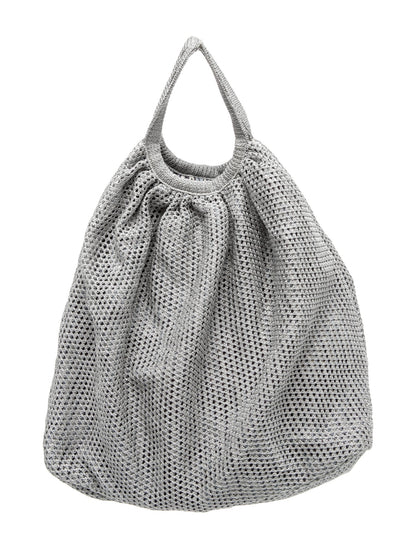 Prada Enameled Metal Triangle Hobo