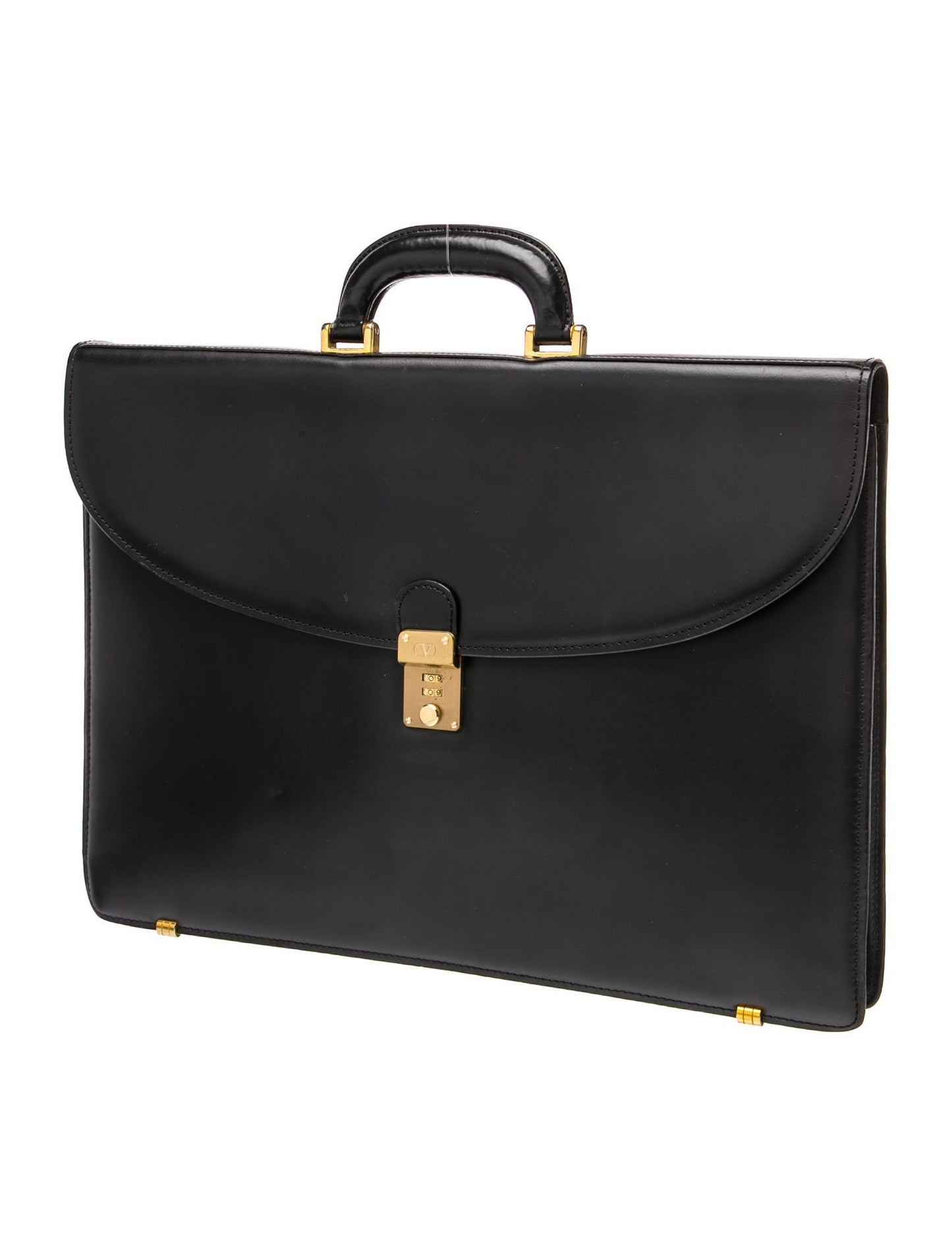 Valentino Leather Briefcase Vintage