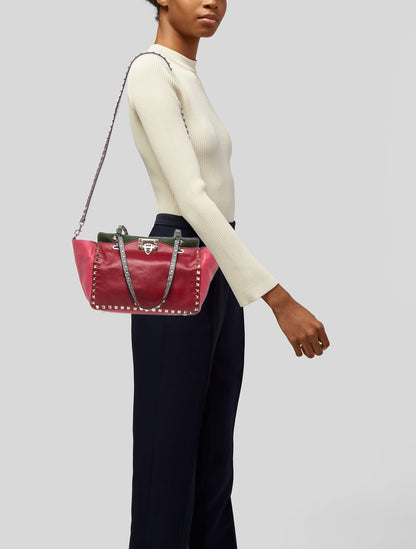 Valentino Rockstud Top Handle Bag