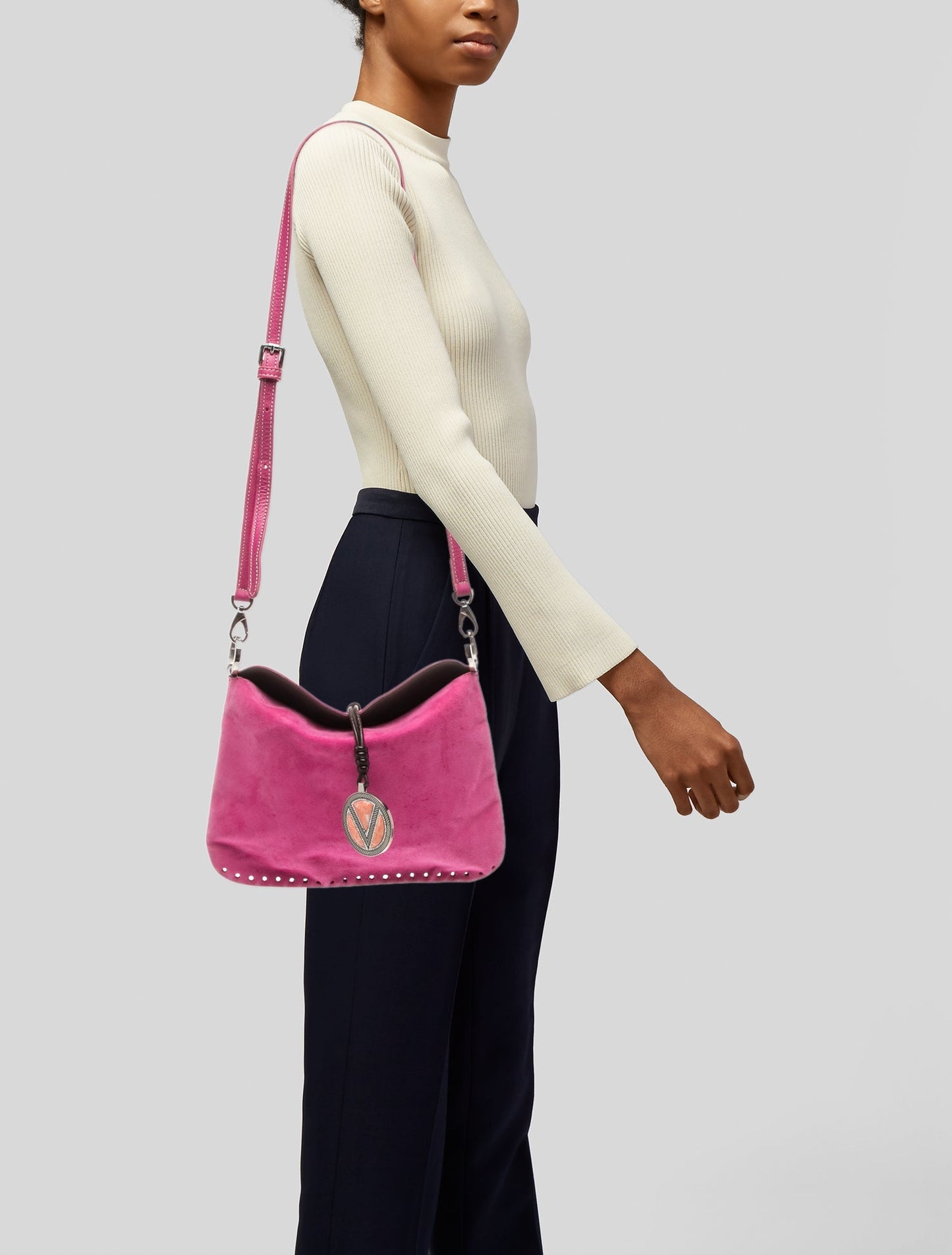 Valentino Suede Shoulder Bag Vintage