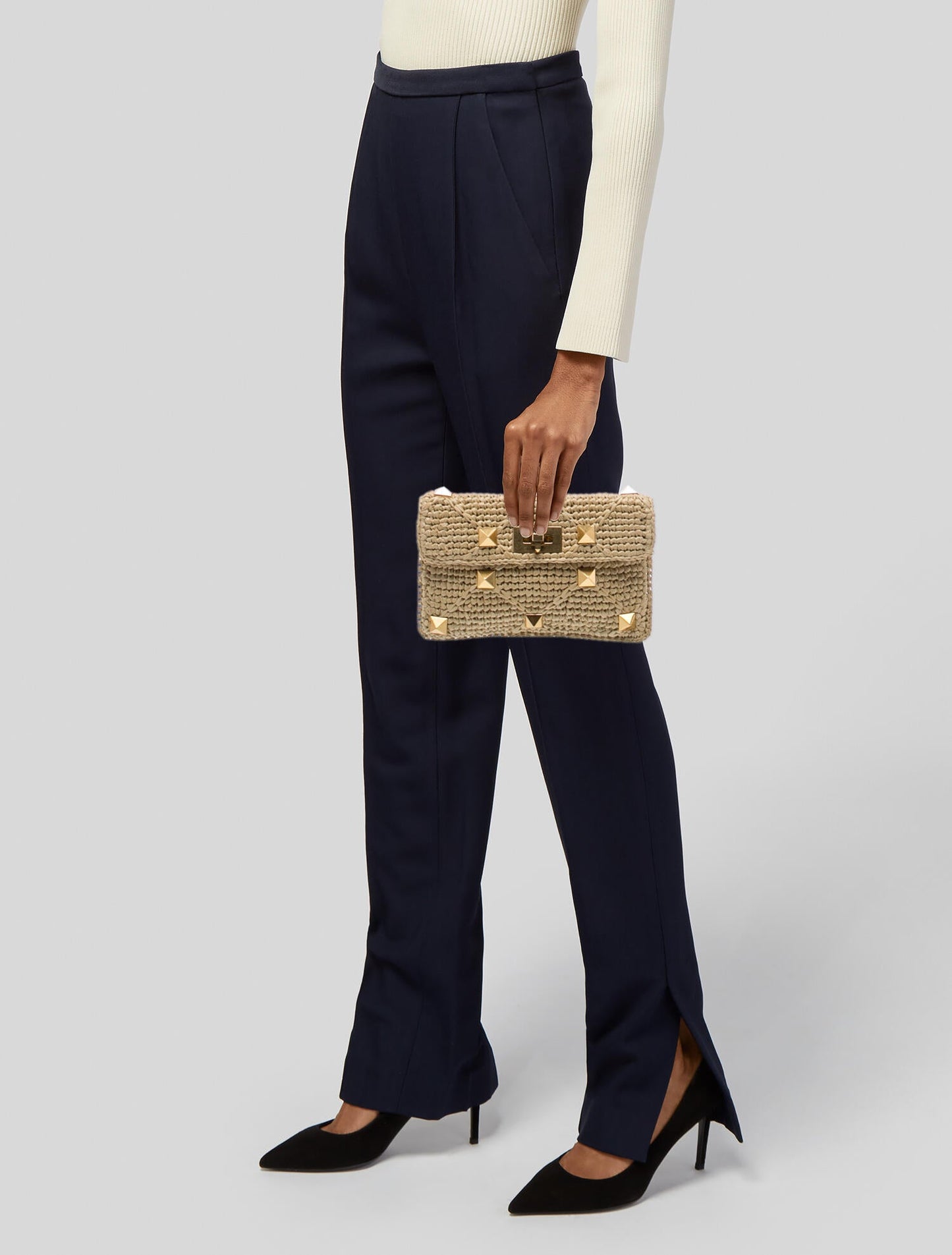 Valentino Roman Stud Clutch