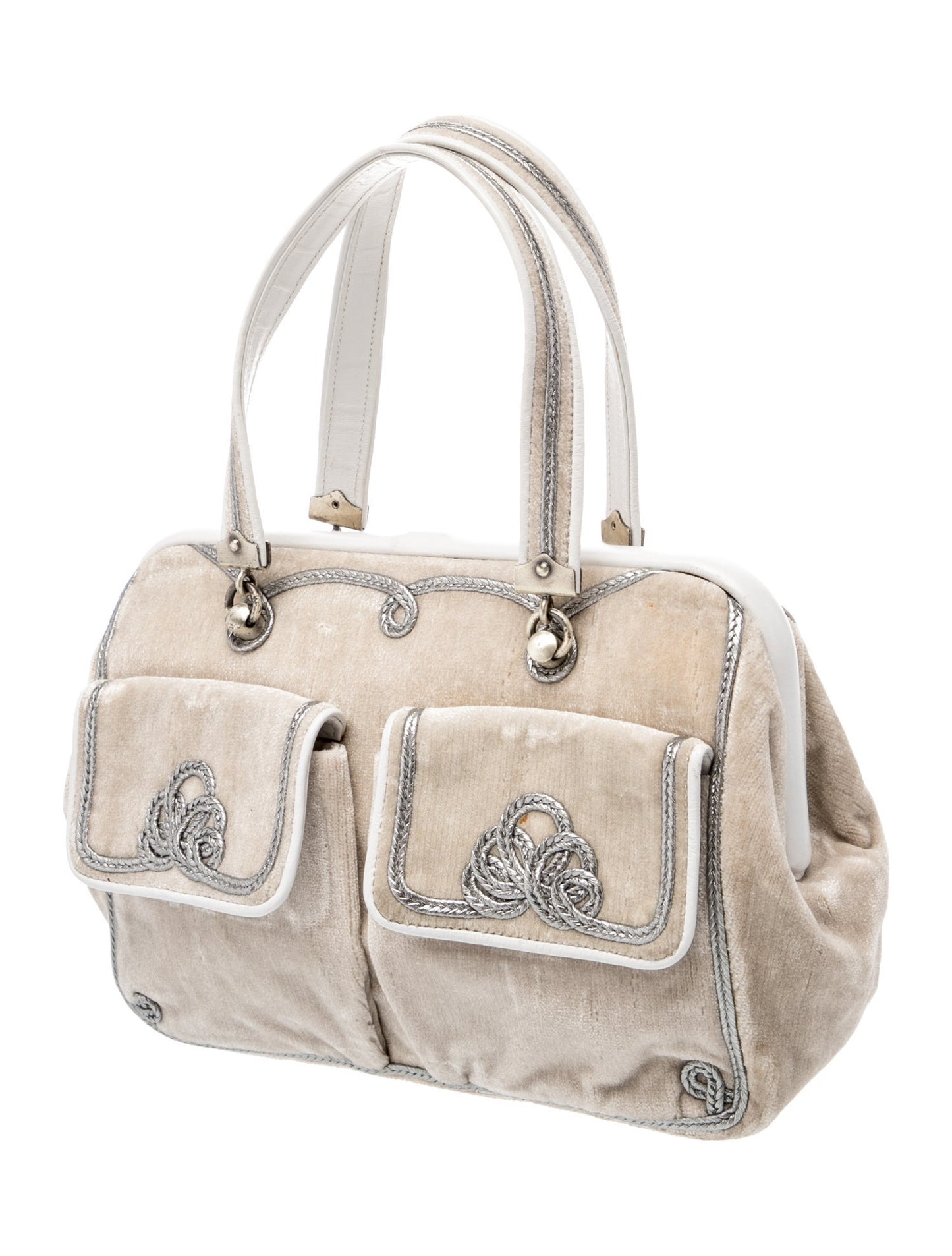 Bottega Veneta Velvet Top Handle Bag