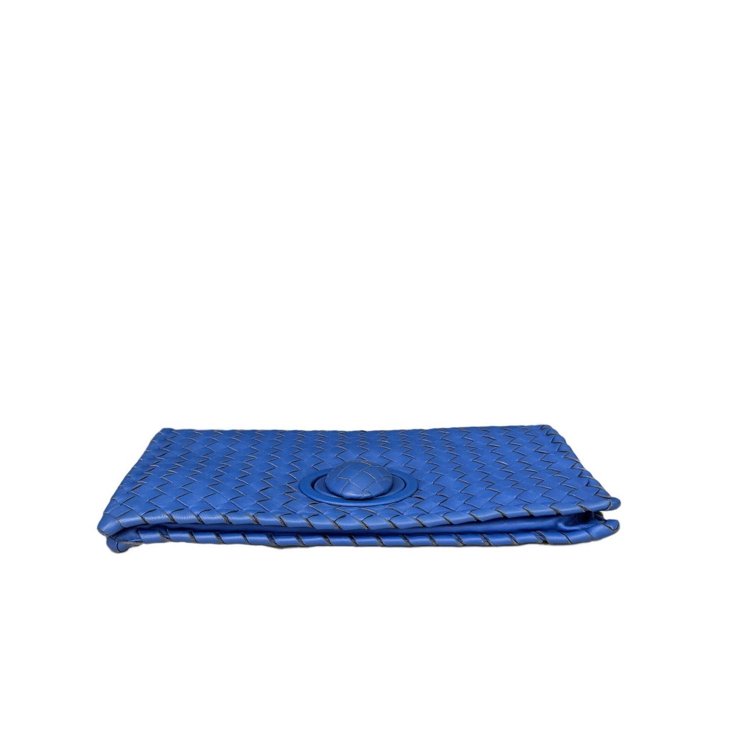 Bottega Veneta Lambskin Clutch Blue