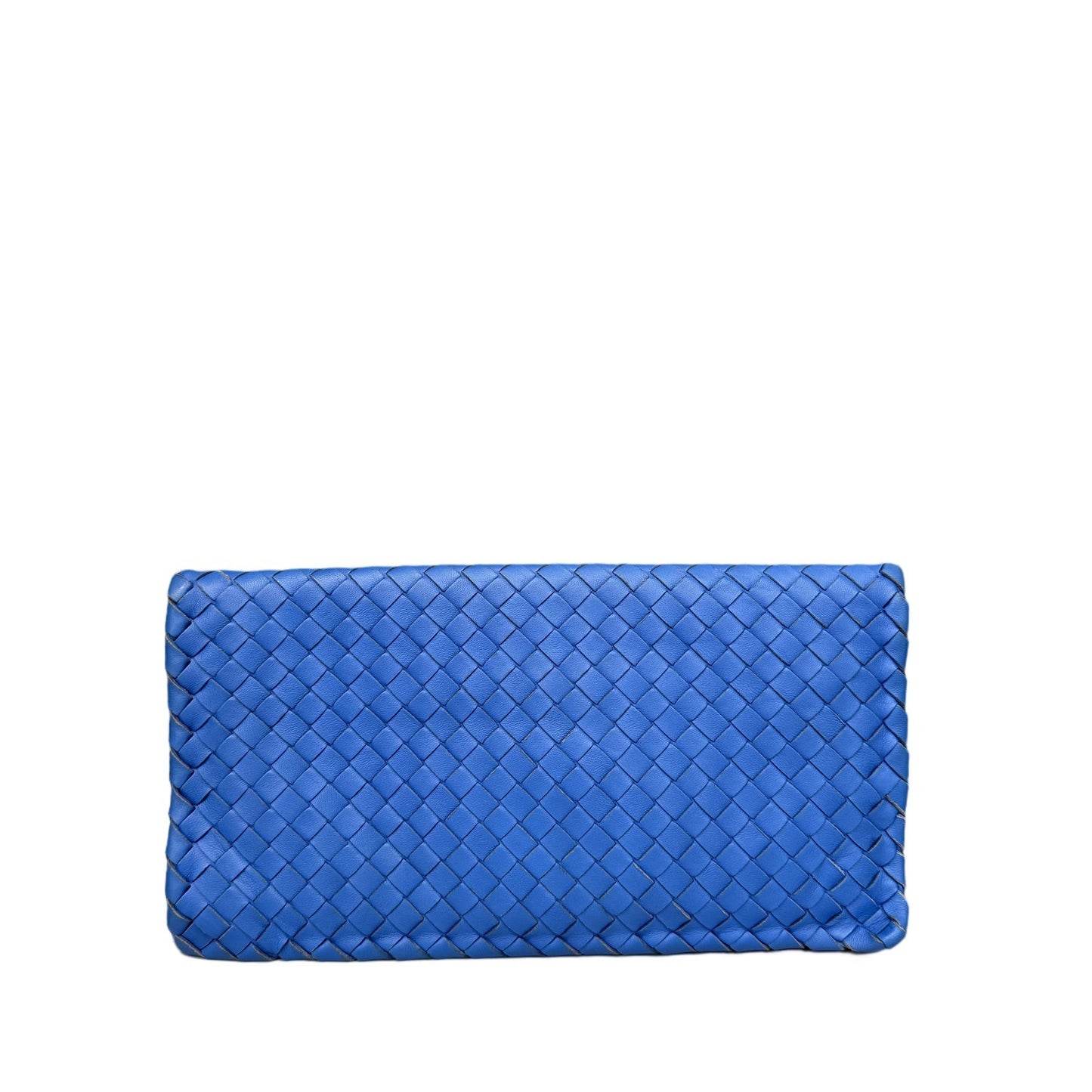 Bottega Veneta Lambskin Clutch Blue