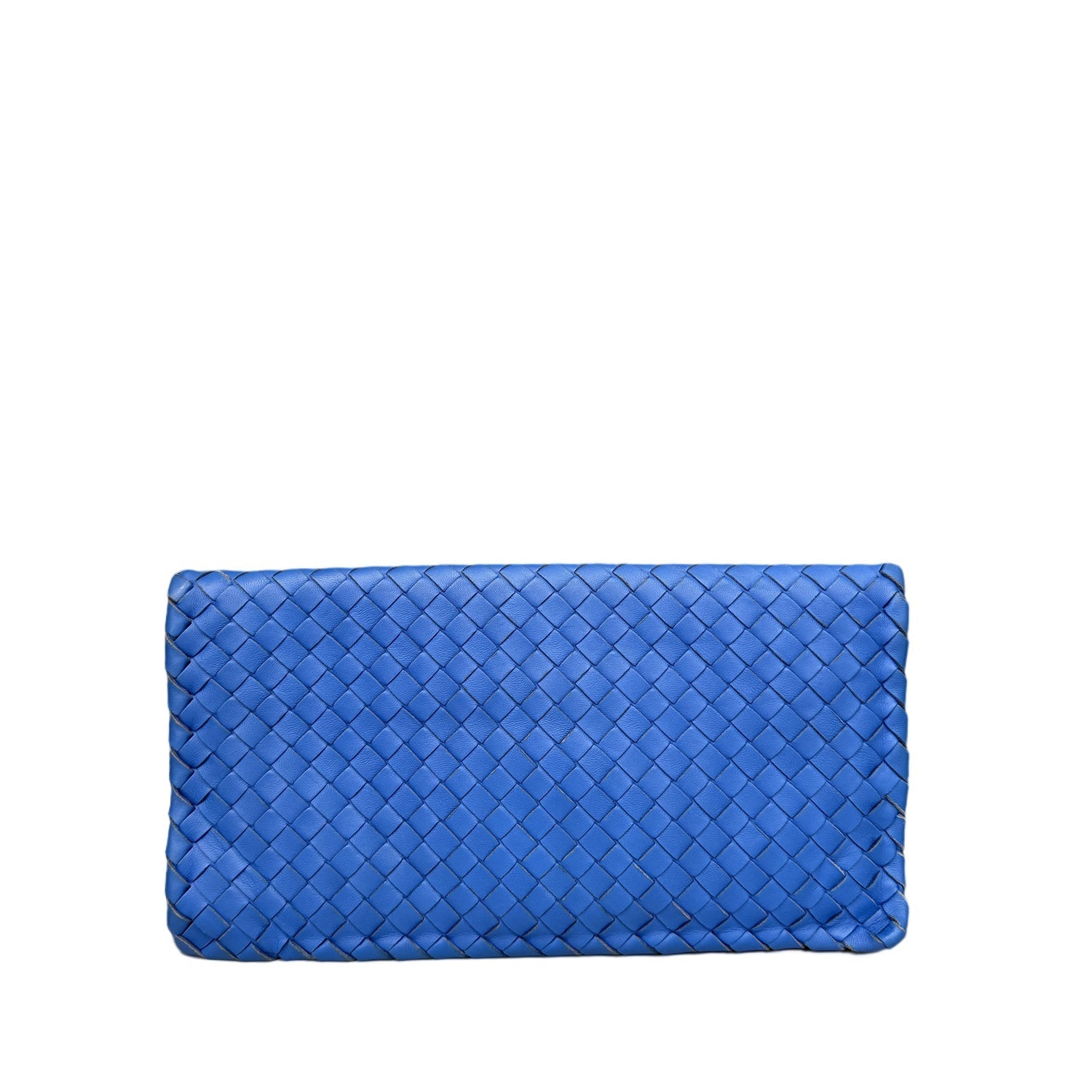 Bottega Veneta Lambskin Clutch Blue