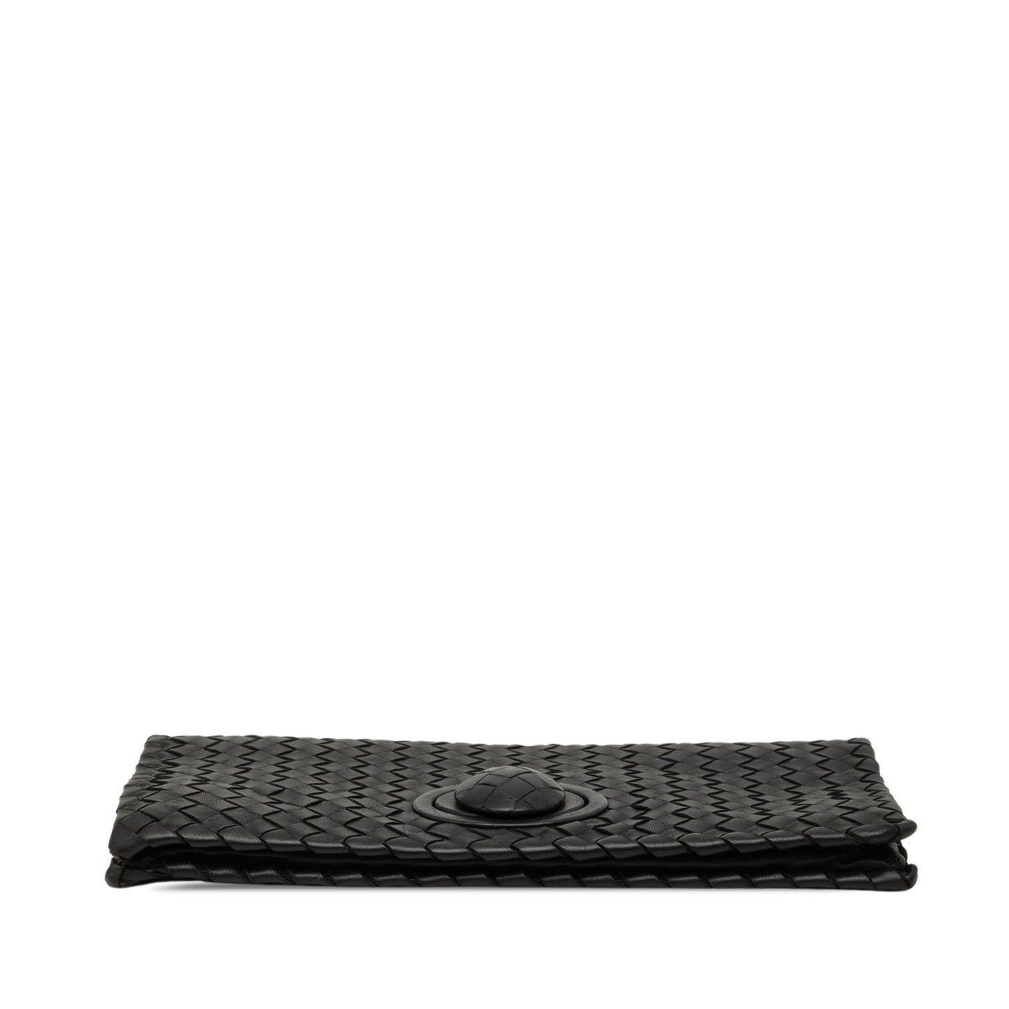 Bottega Veneta Nappa Leather Intrecciato Turn Lock Clutch