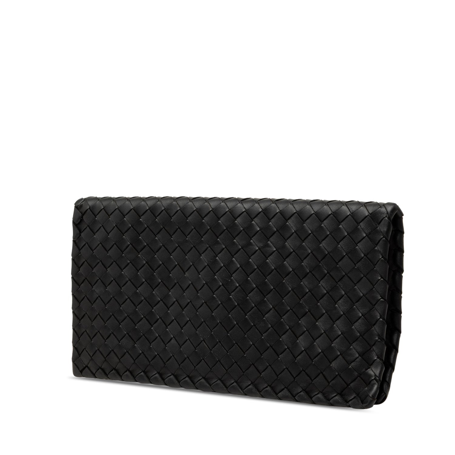 Bottega Veneta Nappa Leather Intrecciato Turn Lock Clutch