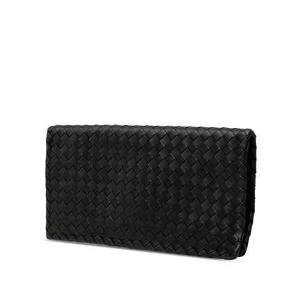 Bottega Veneta Nappa Leather Intrecciato Turn Lock Clutch