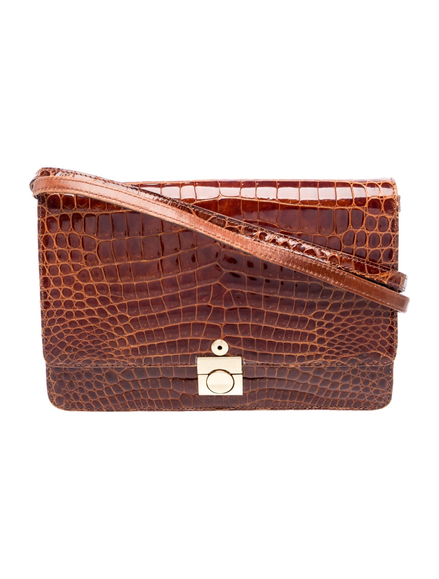 Bottega Veneta Crocodile Shoulder Bag Vintage