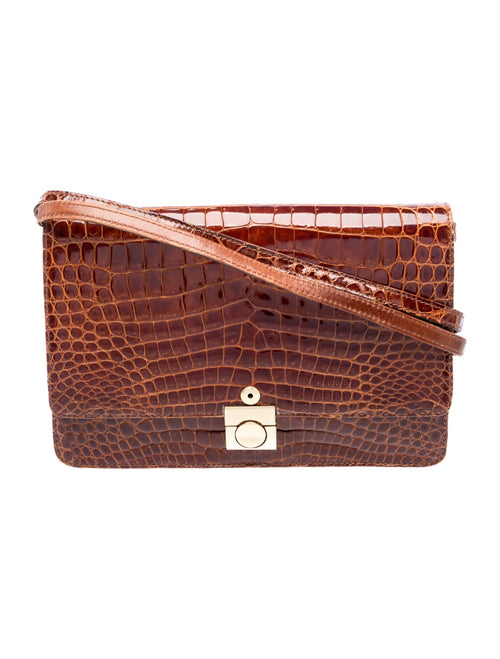 Bottega Veneta Crocodile Shoulder Bag Vintage