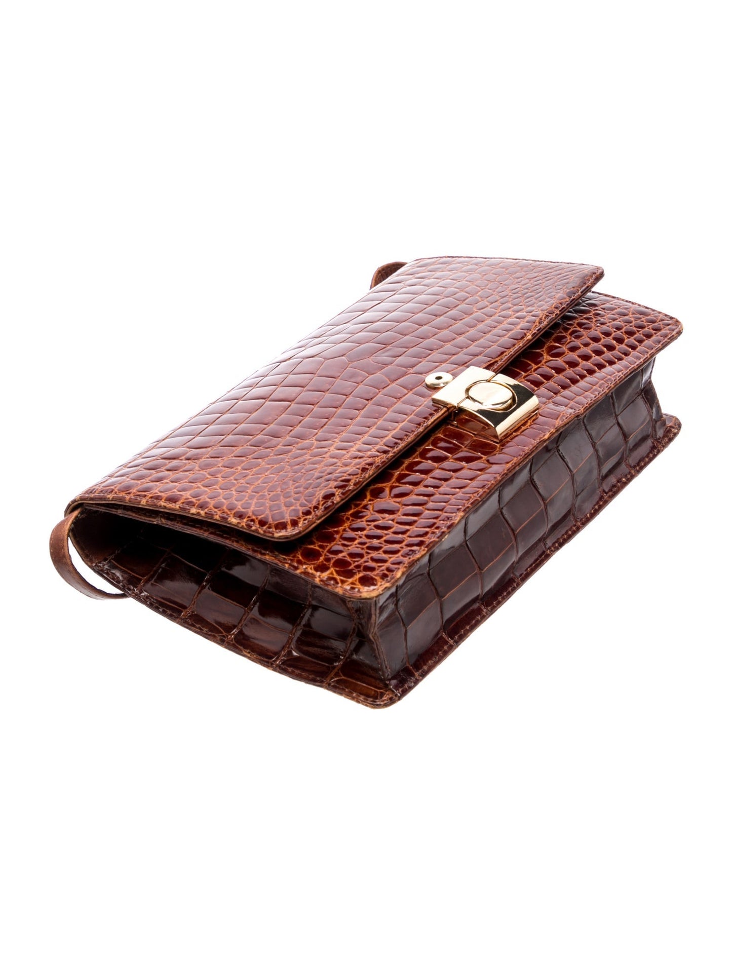Bottega Veneta Crocodile Shoulder Bag Vintage