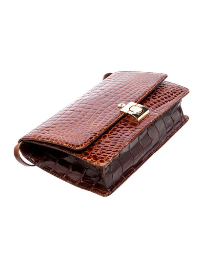 Bottega Veneta Crocodile Shoulder Bag Vintage