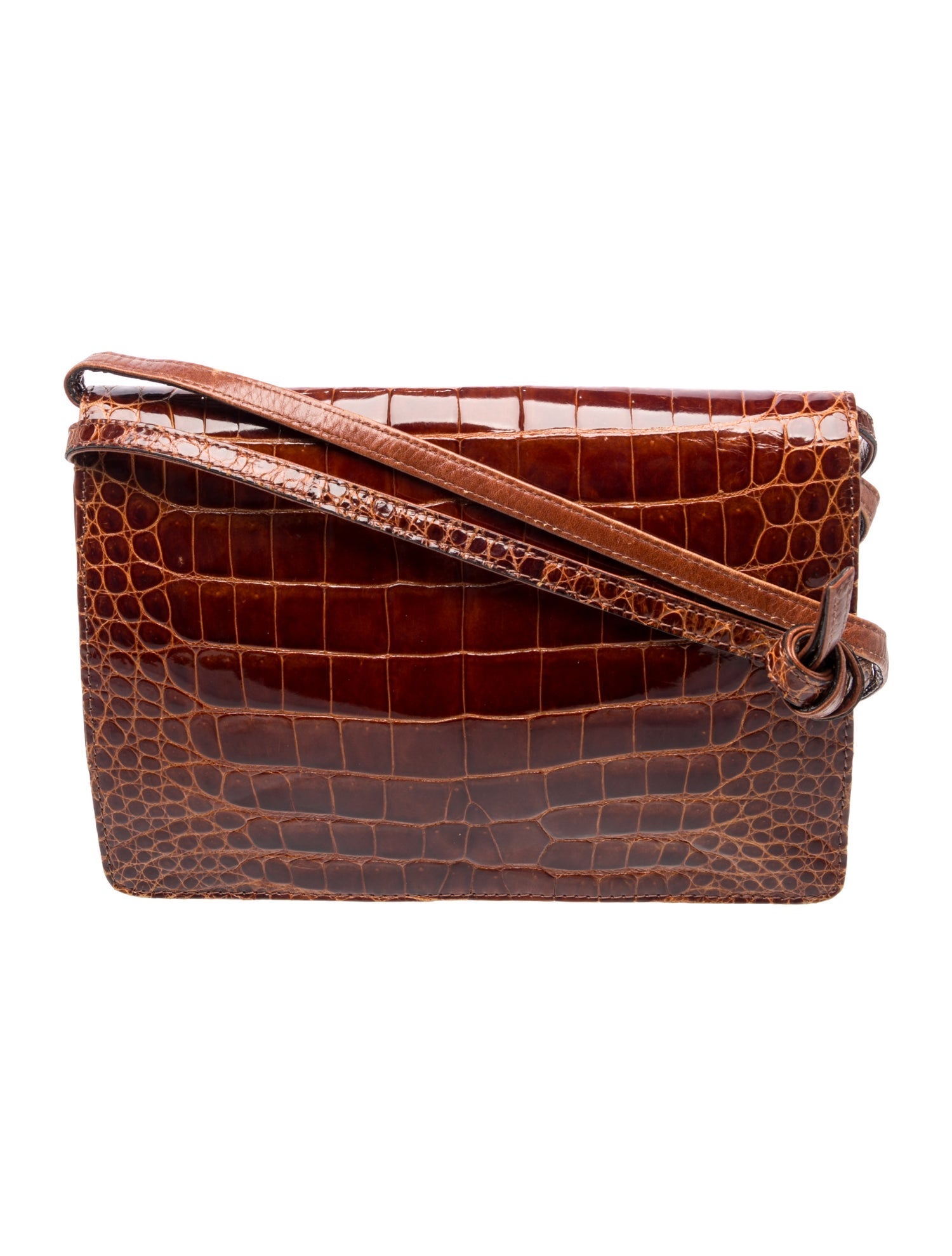 Bottega Veneta Crocodile Shoulder Bag Vintage