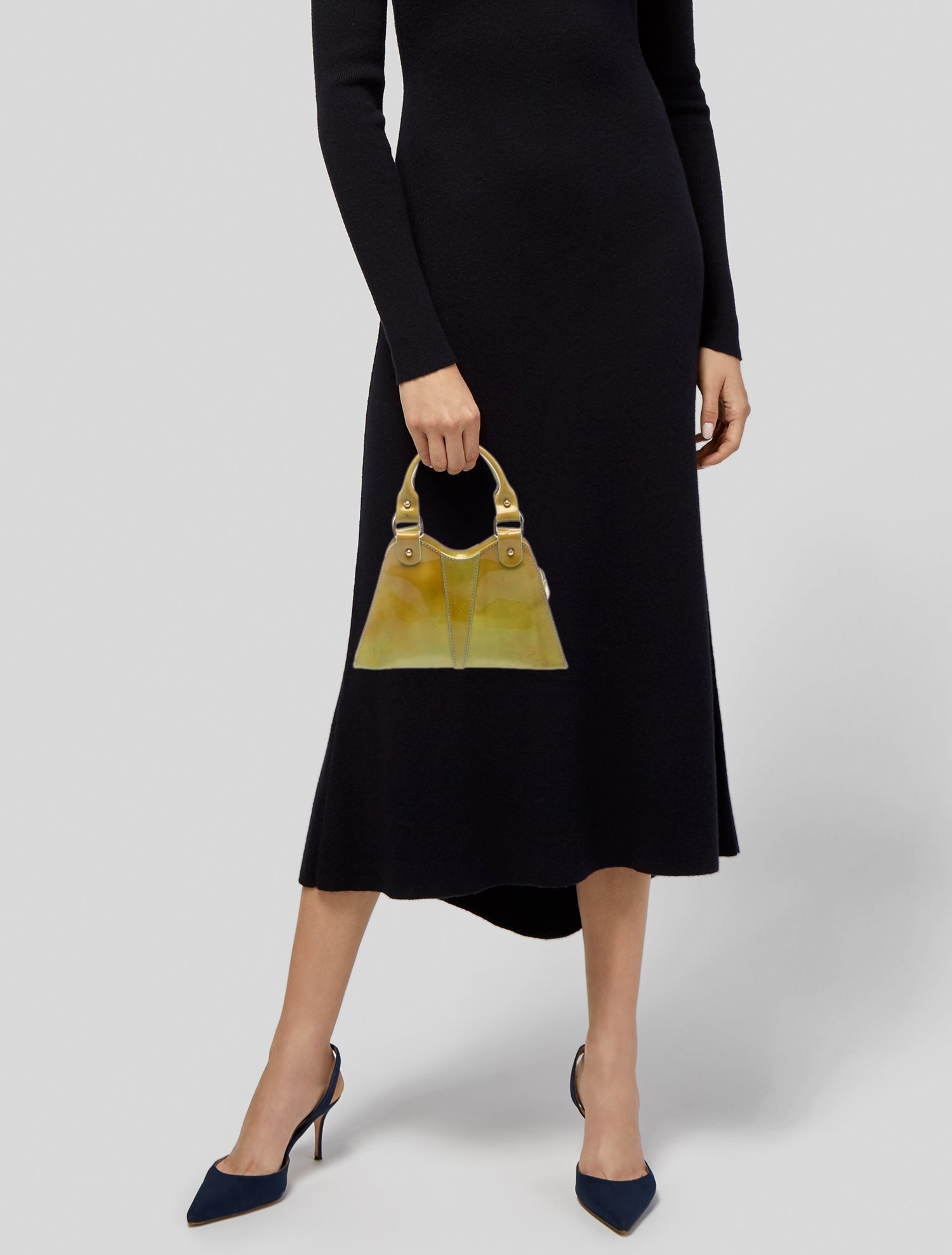 Fendi Patent Leather Top Handle Bag Mini