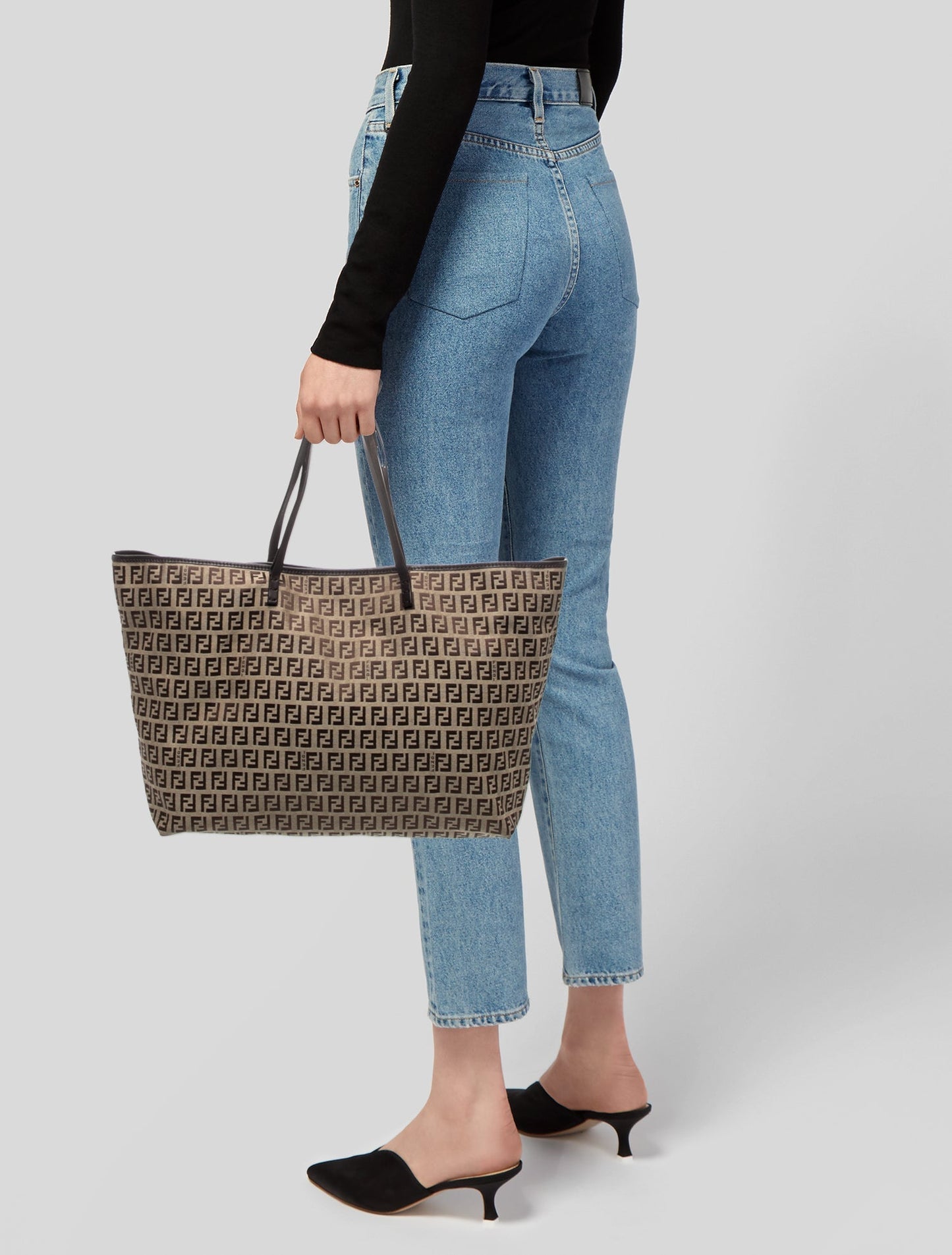 Fendi Zucchino FF Roll Tote