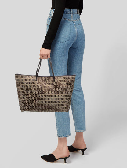 Fendi Zucchino FF Roll Tote