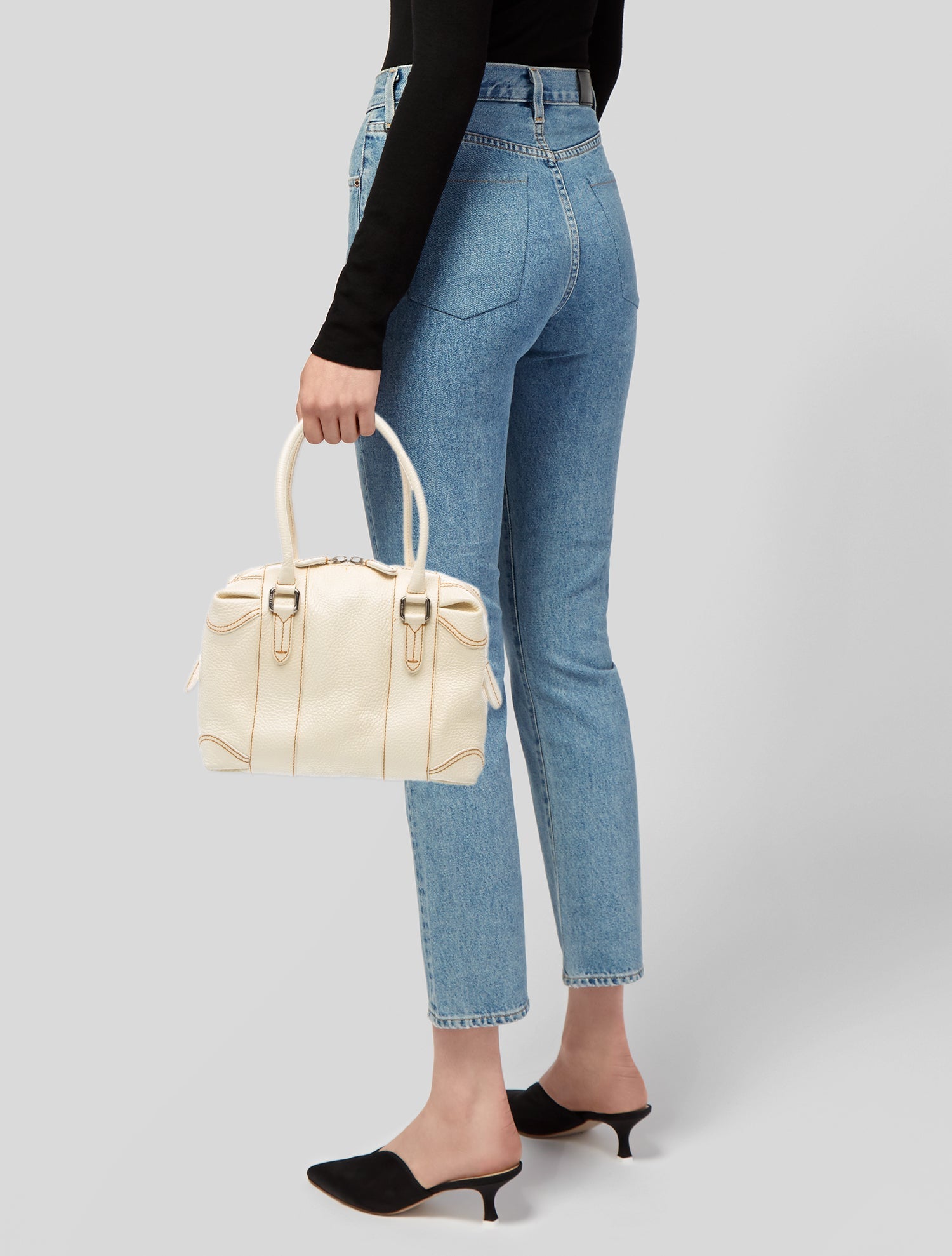 Fendi Leather Top Handle Bag Vintage