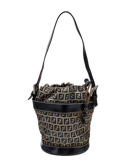 Fendi Zucchino FF Bucket Bag Vintage