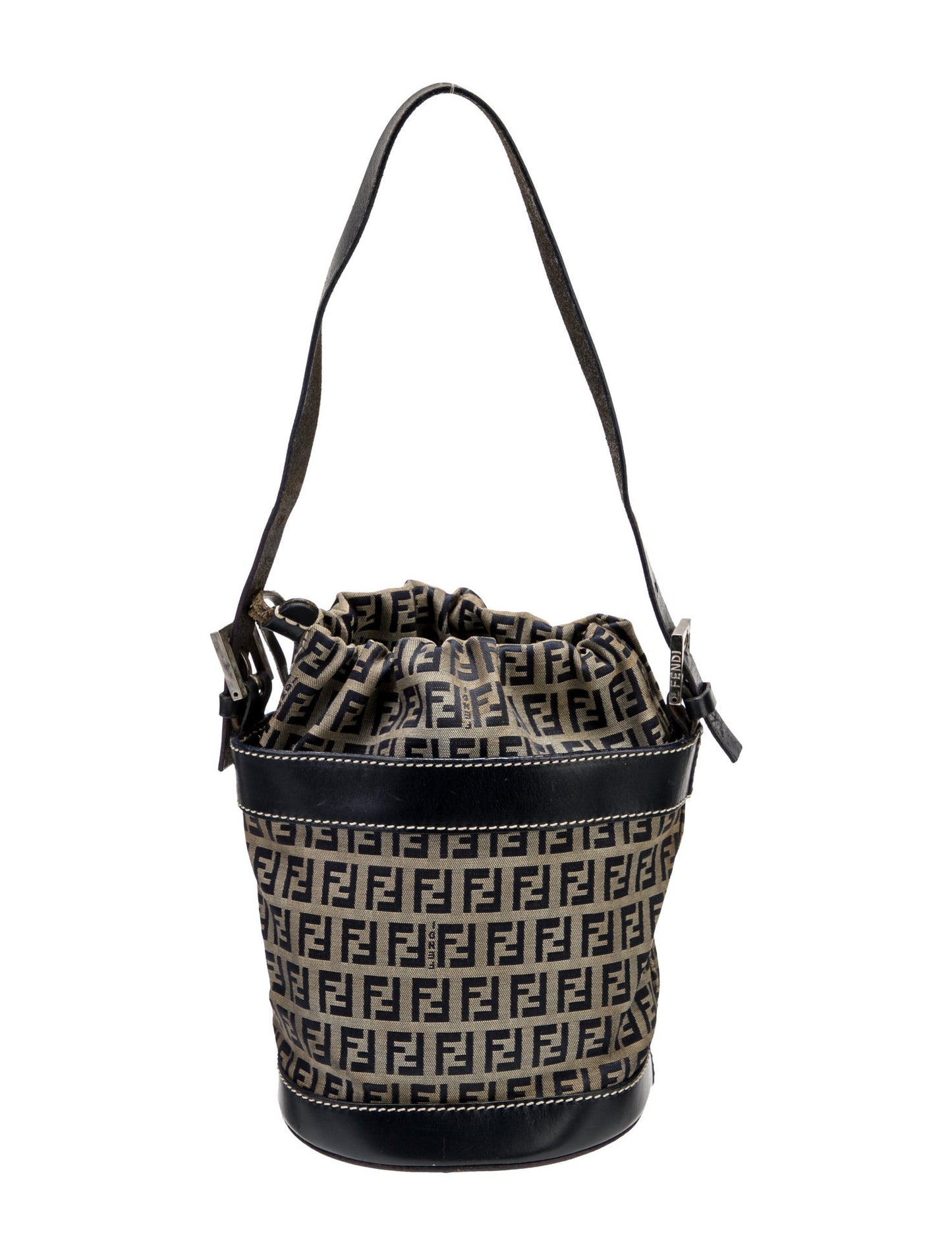 Fendi Zucchino FF Bucket Bag Vintage