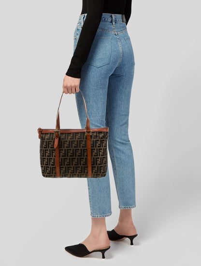 Fendi Zucca FF Messenger Bag Vintage